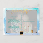 PixDezines水彩/ヒトデ/ビーチ日 案内ポストカード (裏面)