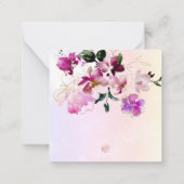 PixDezines水彩Sweetpeasさくらんぼ赤 ノートカード (裏面)