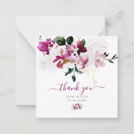 PixDezines水彩Sweetpeasさくらんぼ赤 ノートカード