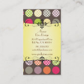 PixDezines水玉模様ファンキー名刺 名刺 (裏面)