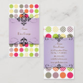 PixDezines水玉模様| DIY背景色 名刺 (正面/裏面)