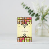 PixDezines水玉模様| DIY背景色！ 名刺 (スタンド正面)