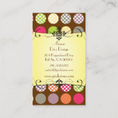 PixDezines水玉模様| DIY背景色！ 名刺 (裏面)