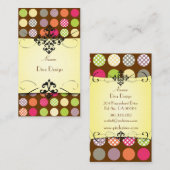 PixDezines水玉模様| DIY背景色！ 名刺 (正面/裏面)