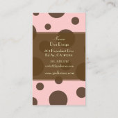 PixDezines水玉模様/DIY背景色 名刺 (裏面)