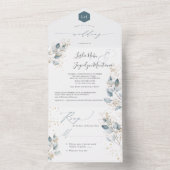 PixDezines水素朴色ブルーガムユーカリ オールインワン招待状 (内側)