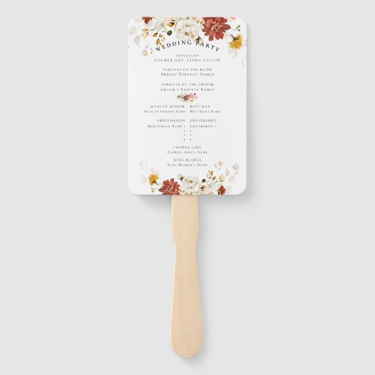 PixDezines水素朴色秋ガーデンフラワー ハンドファン (裏面)