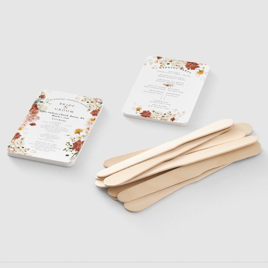 PixDezines水素朴色秋ガーデンフラワー ハンドファン (組立なし)