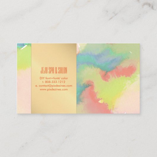 PixDezines水色鮮やか 名刺 (裏面)