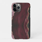 PixDezines水色AGATE BURGUNDY iPhoneケース (裏面)