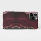 PixDezines水色AGATE BURGUNDY iPhoneケース (裏面横)