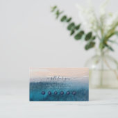 PixDezines深いブルーシービーチ報酬カード 名刺 (スタンド正面)