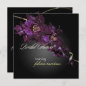 PixDezines濃い紫のラン/Vuilstekeara 招待状 (正面/裏面)