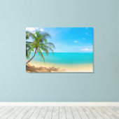 PixDezines熱帯パラダイス キャンバスプリント (インサイチュ (ウッドフロア))