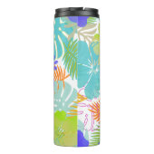 PixDezines熱帯雨林/ハイビスカス/オレンジ/黄/青 タンブラー (裏面)