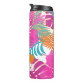 PixDezines熱帯雨林/ハイビスカス/オレンジ/黄/青 タンブラー (回転右)