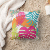 PixDezines熱帯雨林/モンステラ/ディーイ背景 クッション (ブランケット)