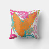 PixDezines熱帯雨林/モンステラ/ディーイ背景 クッション (裏面)