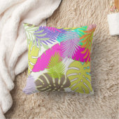 PixDezines熱帯雨林/モンステラ/ディーイ背景 クッション (ブランケット)