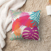 PixDezines熱帯雨林/モンステラ/ディーイ背景 クッション (ブランケット)