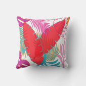 PixDezines熱帯雨林/モンステラ/ディーイ背景 クッション (裏面)