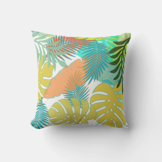 PixDezines熱帯雨林/モンステラ/ディーイ背景 クッション