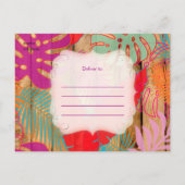 PixDezines熱帯雨林/卒業式/ルアウ（ハワイ式宴会）/DIYevent 案内ポストカード (裏面)