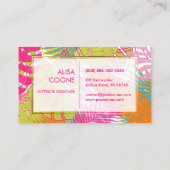 PixDezines熱帯雨林/DIY背景色 名刺 (裏面)