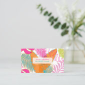 PixDezines熱帯雨林/DIY背景色 名刺 (スタンド正面)