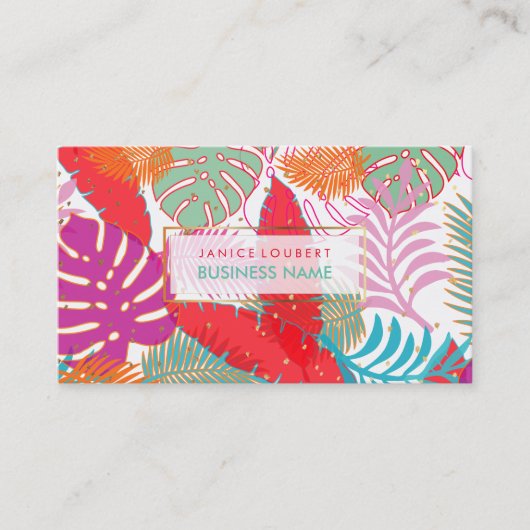 PixDezines熱帯雨林/DIY背景色 名刺 (正面)