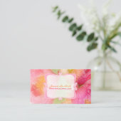 PixDezines牡丹のブケッツ/diy背景 名刺 (スタンド正面)