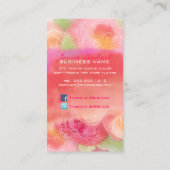 PixDezines牡丹のブケッツ/diy背景 名刺 (裏面)