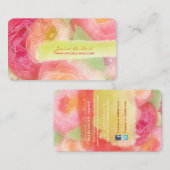 PixDezines牡丹のブケッツ/diy背景 名刺 (正面/裏面)