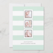 PixDezines生誕アナウンス/DIYcolorのストライプ 案内状 (裏面)