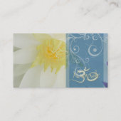 PixDezines白い蓮/水ユリ+真珠の渦 名刺 (裏面)