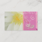 PixDezines白い蓮/水ユリ+真珠の渦 名刺 (裏面)