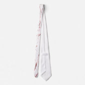 PixDezines白大理石+ローズフェイクゴールドベイン ネクタイ (裏面)