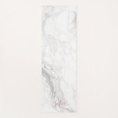 PixDezines白大理石+赤面バラ静脈 ヨガマット (正面)