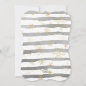 PixDezines目まいがする銀ストライプのホリデーカード シーズンカード (裏面)