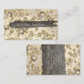 PixDezines着物/チリフェイクメン/桜 名刺 (正面/裏面)