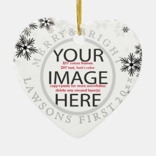 PixDezines私達の最初christmas/DIY色 セラミックオーナメント