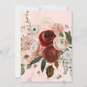 PixDezines秋の恋H2マルサラレッドフラワーインヴィ 招待状 (裏面)