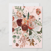 PixDezines秋の恋H2マルサラレッドフラワーインヴィ 招待状 (裏面)