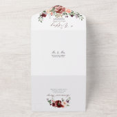 PixDezines秋の恋H2マルサラ素朴レッド オールインワン招待状 (外側)