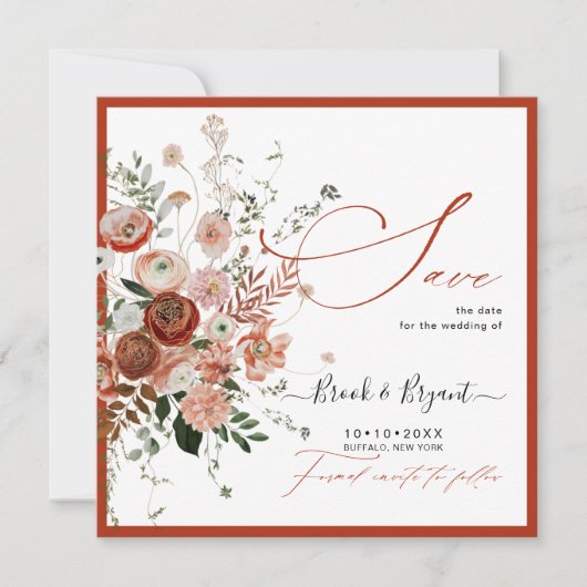 PixDezines秋の愛の日付を保存 セーブザデート (正面)