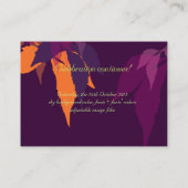 PixDezines秋の披露宴カード/ディフォント エンクロージャーカード (裏面)