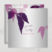 PixDezines秋の葉/ナス/DIY背景 招待状 (正面/裏面)