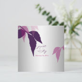 PixDezines秋の葉/ナス/DIY背景 招待状 (スタンド正面)