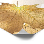 PixDezines秋の葉/フェイク金ゴールド/座席表 ポスター (角)