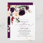 PixDezines秋の赤面ナスH2花 招待状 (正面/裏面)